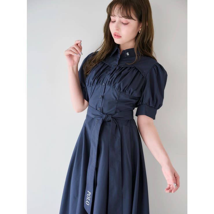 【POLO BCSコラボ/再生産】コルセットスウィッチングシャツワンピース | dazzlin | 詳細画像23