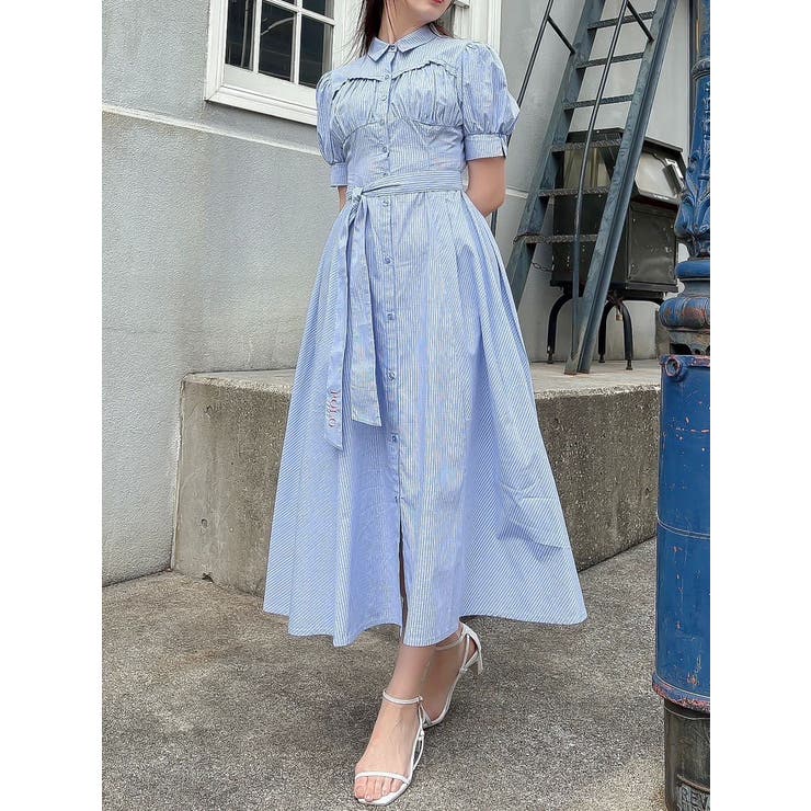 【POLO BCSコラボ/再生産】コルセットスウィッチングシャツワンピース | dazzlin | 詳細画像25