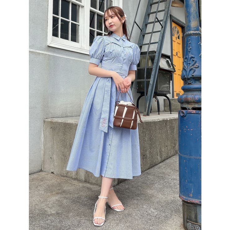 【POLO BCSコラボ/再生産】コルセットスウィッチングシャツワンピース | dazzlin | 詳細画像26