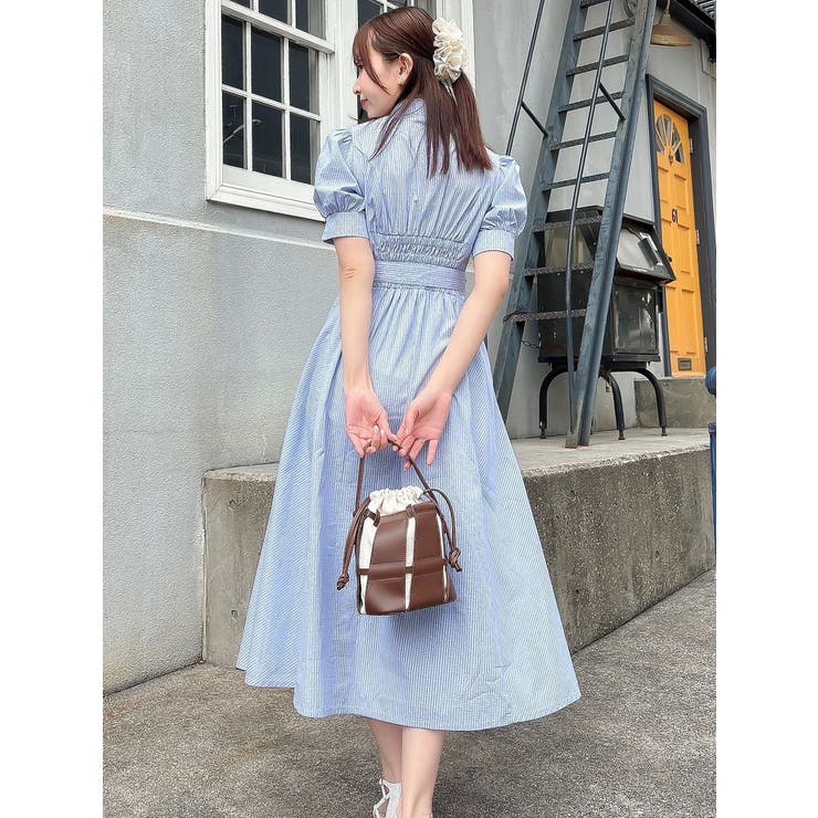 【POLO BCSコラボ/再生産】コルセットスウィッチングシャツワンピース | dazzlin | 詳細画像27