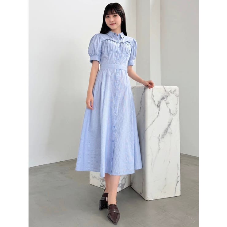 dazzlin POLO コルセットスウィッチングシャツワンピース セール】【POLOBCSコラボ】コルセットスウィッチングシャツ