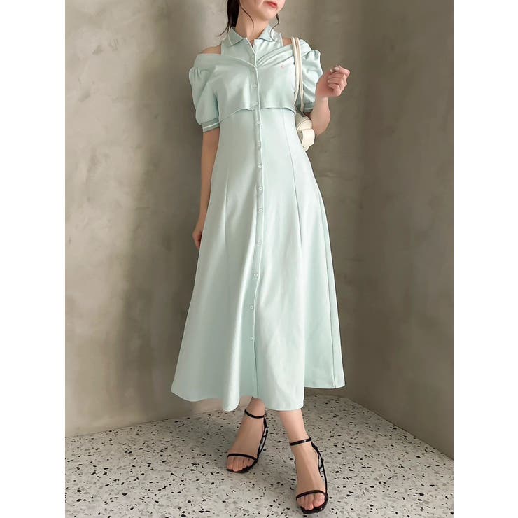 ダズリン　ポロ　ワンピース　dazzlin poro ダズリン dazzlin 【POLO BCS コラボ】ポロシャツワンピース