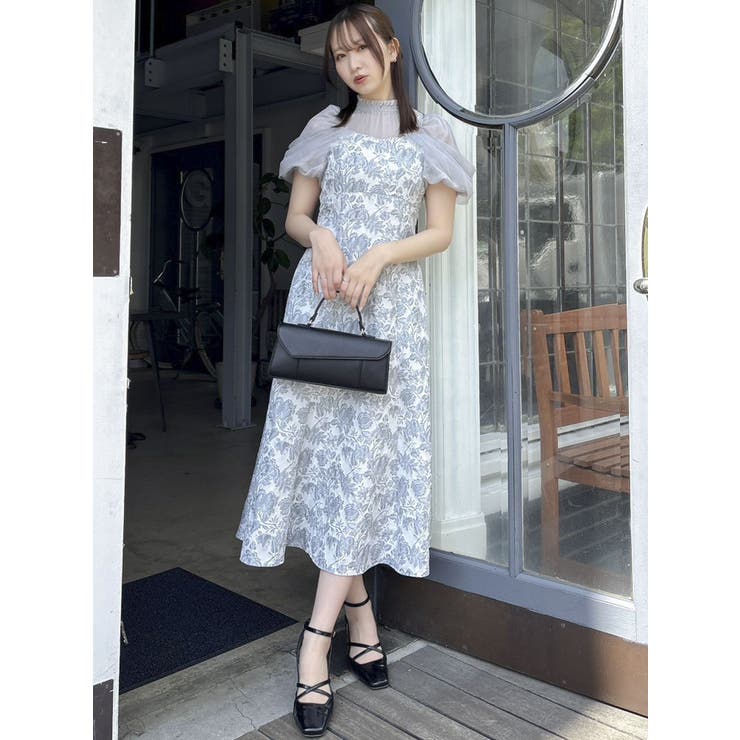 【dazzlin】シアーベールジャガードワンピース オフホワイト Sサイズ dazzlin ドレス シアーベールジャガードワンピース : ZOZOTOWN