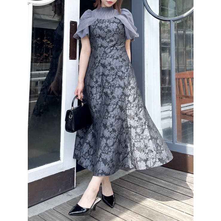 【dazzlin】シアーベールジャガードワンピース オフホワイト Sサイズ dazzlin ドレス シアーベールジャガードワンピース : ZOZOTOWN