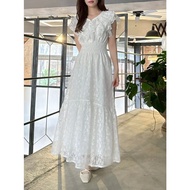 dazzlin バックリボンレースノースリワンピース Sサイズ バックリボンレースノースリワンピース[品番:MKSW0064425
