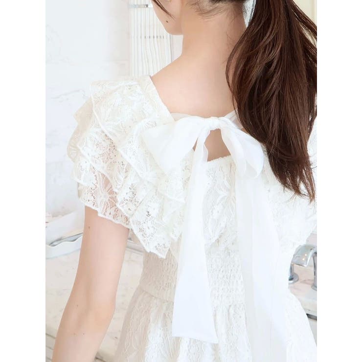 【WEB限定】バックリボンレースノースリワンピース | dazzlin | 詳細画像32 