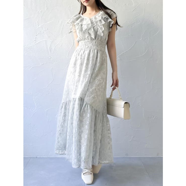 【WEB限定】バックリボンレースノースリワンピース | dazzlin | 詳細画像7 