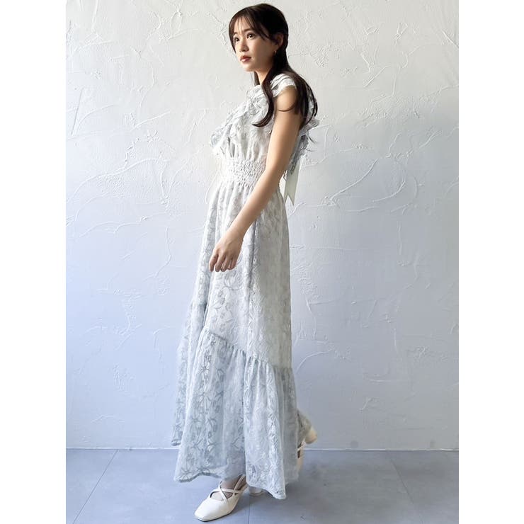 【WEB限定】バックリボンレースノースリワンピース | dazzlin | 詳細画像9 