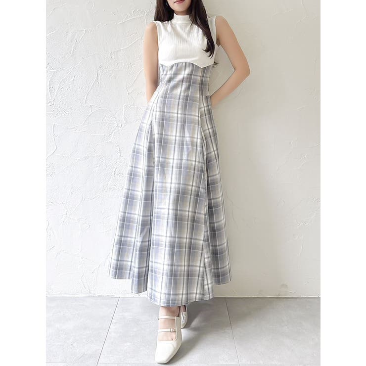 dazzlinコルセットワンピース ミニチェックコルセットワンピース[品番：MKSW0051712]｜dazzlin