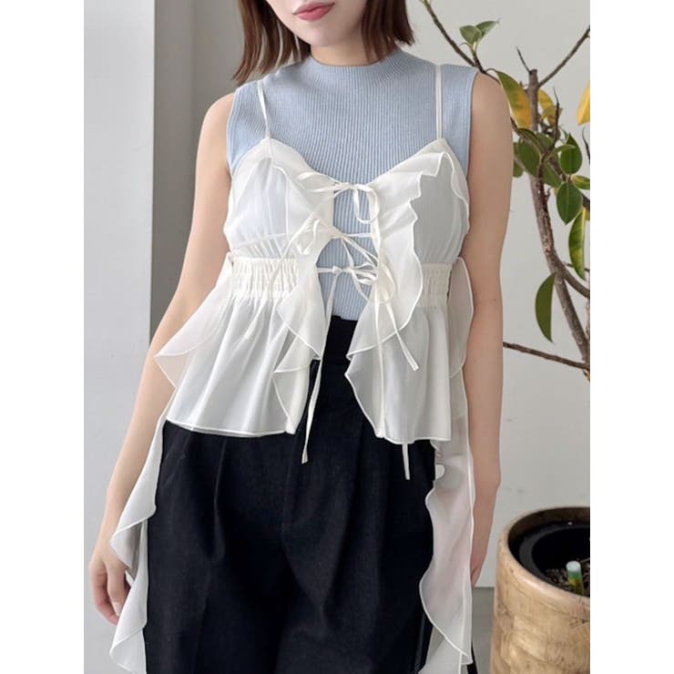 2WAYフルイドペプラムビスチェ | dazzlin | 詳細画像10 