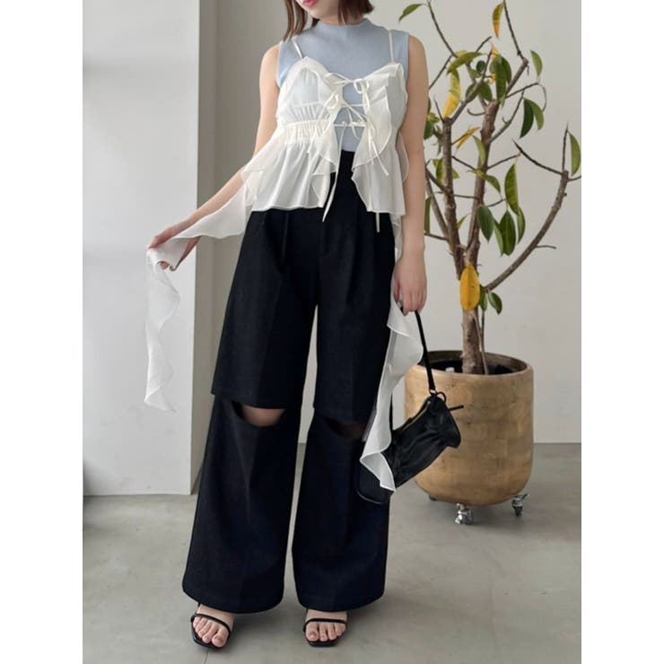 2WAYフルイドペプラムビスチェ | dazzlin | 詳細画像14 