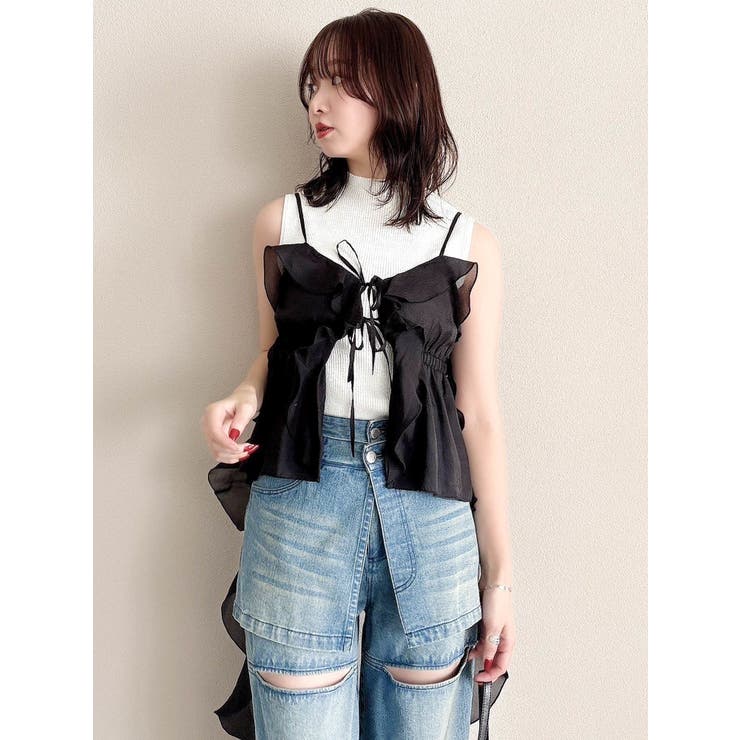 2WAYフルイドペプラムビスチェ | dazzlin | 詳細画像39 