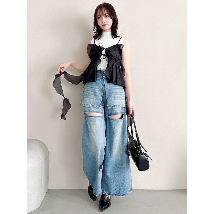 2WAYフルイドペプラムビスチェ | dazzlin | 詳細画像41 