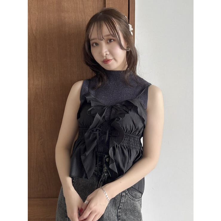 2WAYフルイドペプラムビスチェ | dazzlin | 詳細画像48 