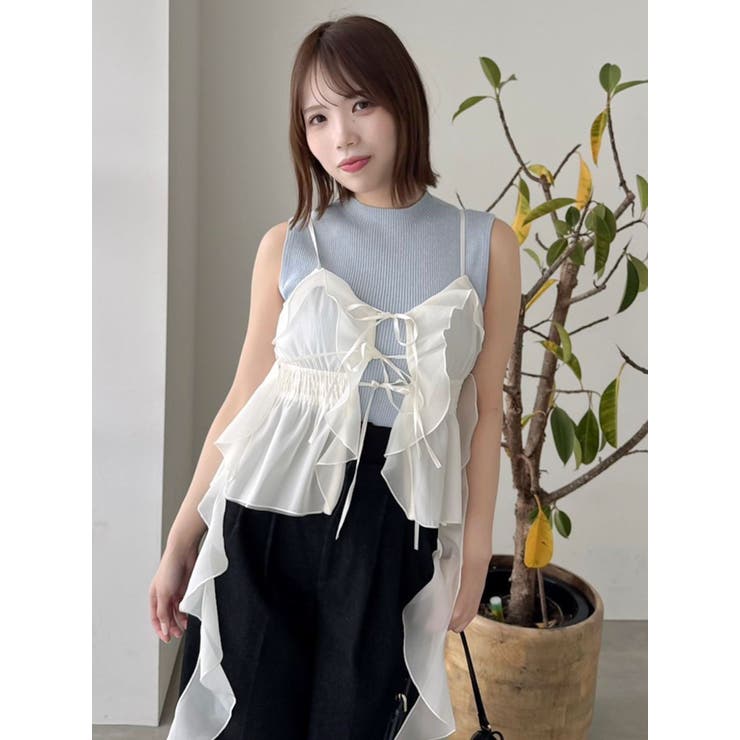 2WAYフルイドペプラムビスチェ | dazzlin | 詳細画像7 