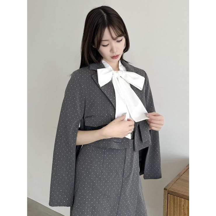 ペプラムタックボウタイブラウス | dazzlin | 詳細画像21 