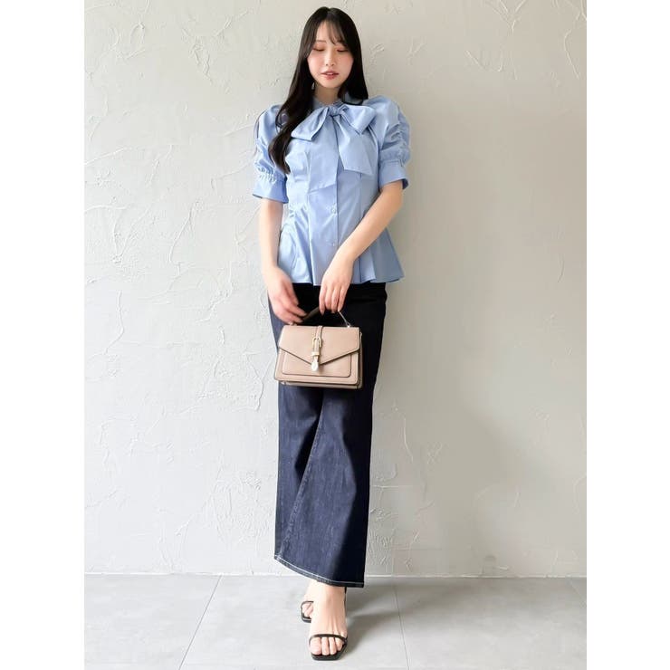 ペプラムタックボウタイブラウス | dazzlin | 詳細画像29 