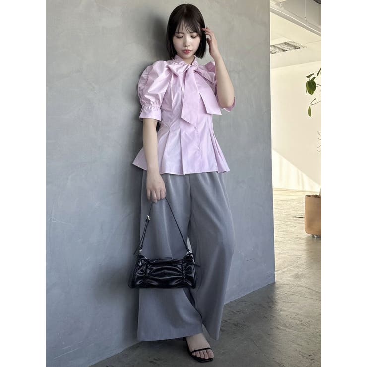 ペプラムタックボウタイブラウス | dazzlin | 詳細画像34 