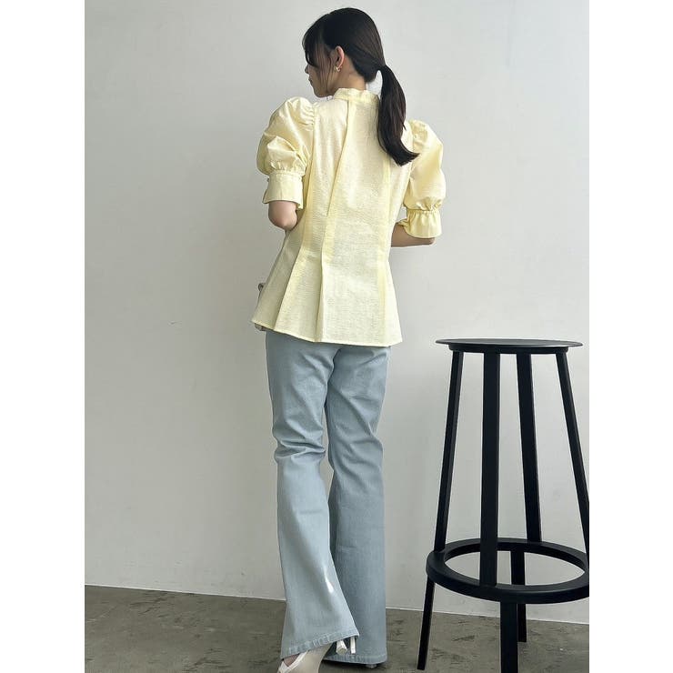 ペプラムタックボウタイブラウス | dazzlin | 詳細画像46 