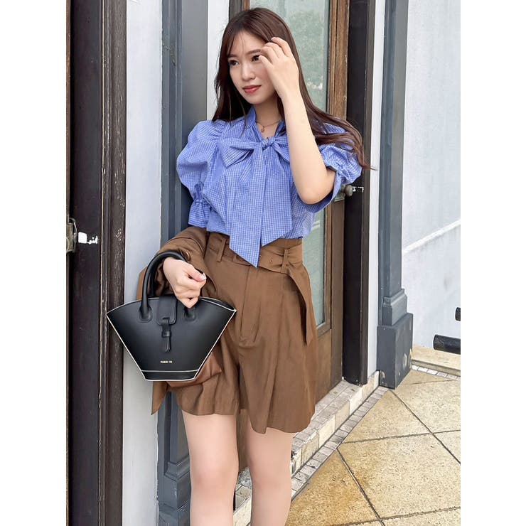 ペプラムタックボウタイブラウス | dazzlin | 詳細画像5 