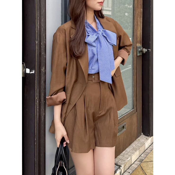 ペプラムタックボウタイブラウス | dazzlin | 詳細画像8 