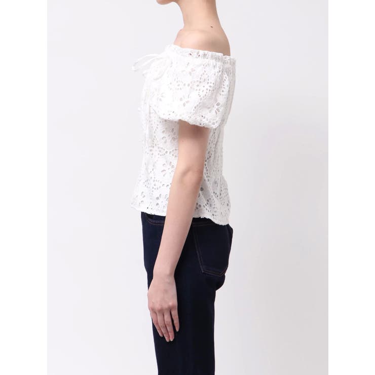 2WAYバルーンスリーブコットンレースブラウス | dazzlin | 詳細画像21 