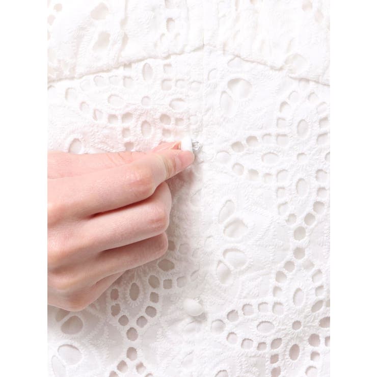 2WAYバルーンスリーブコットンレースブラウス | dazzlin | 詳細画像27 