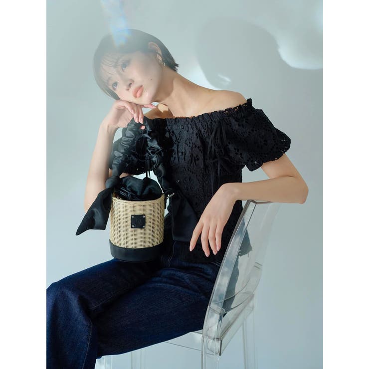 2WAYバルーンスリーブコットンレースブラウス | dazzlin | 詳細画像5 