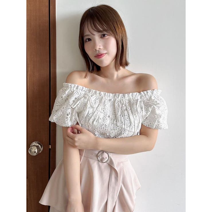 2WAYバルーンスリーブコットンレースブラウス | dazzlin | 詳細画像6 