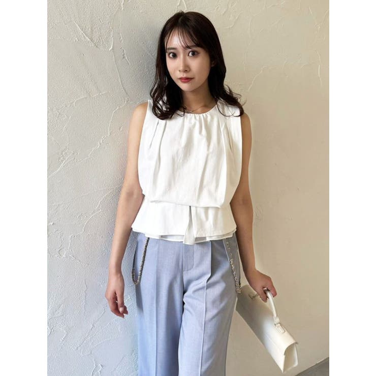 ハイウエストチェーンサス付パンツ | dazzlin | 詳細画像15 