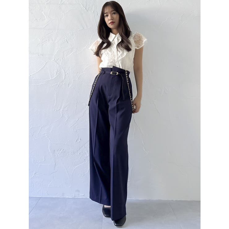 ハイウエストチェーンサス付パンツ | dazzlin | 詳細画像5 