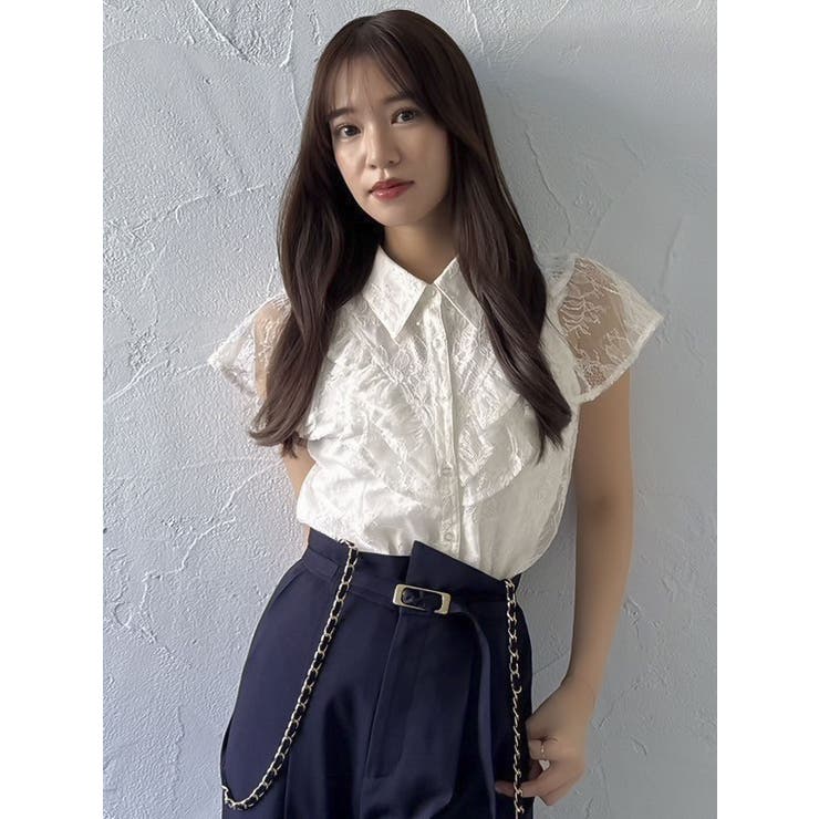 ハイウエストチェーンサス付パンツ | dazzlin | 詳細画像6 