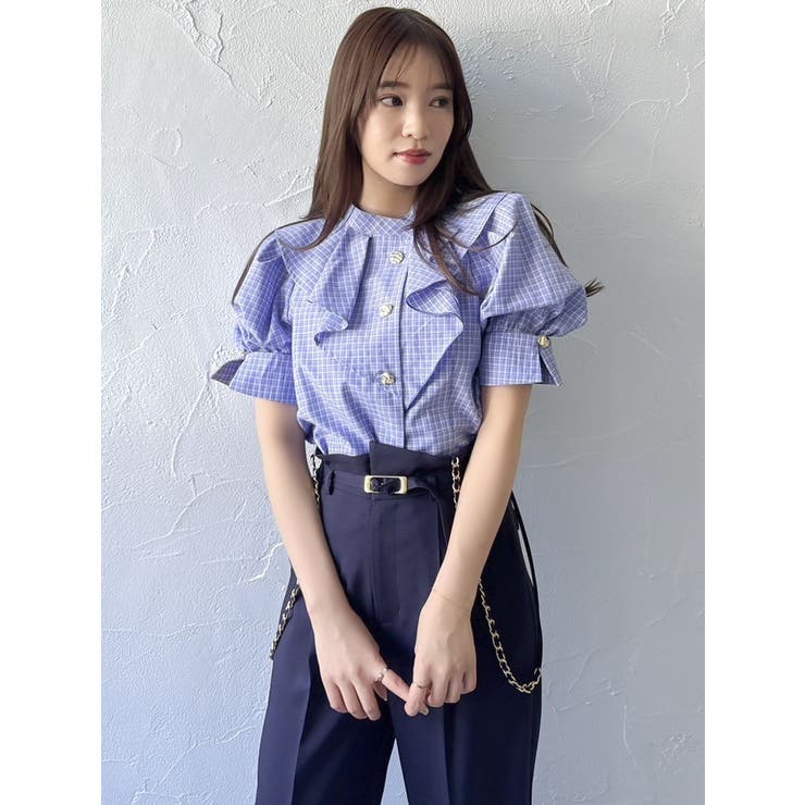 ハイウエストチェーンサス付パンツ | dazzlin | 詳細画像9 