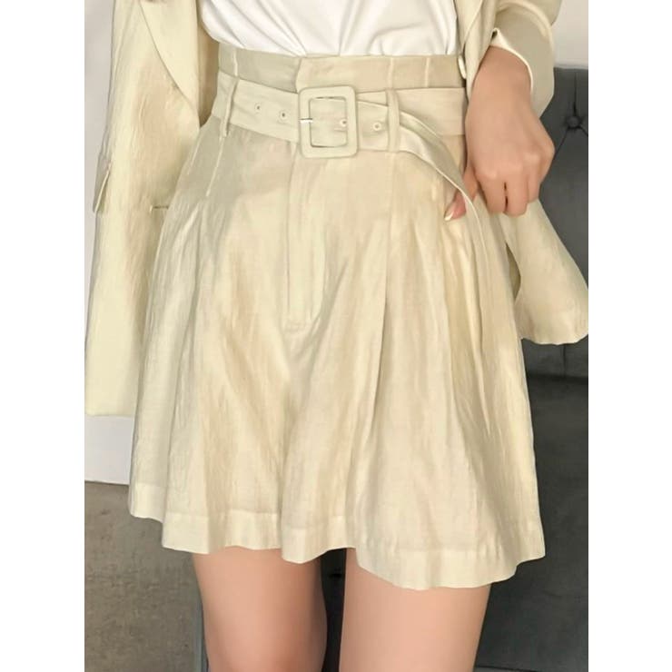 【セットアップ対応】ハイウエストタックショートパンツ | dazzlin | 詳細画像1 