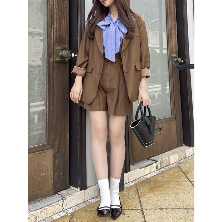 【セットアップ対応】ハイウエストタックショートパンツ | dazzlin | 詳細画像11 