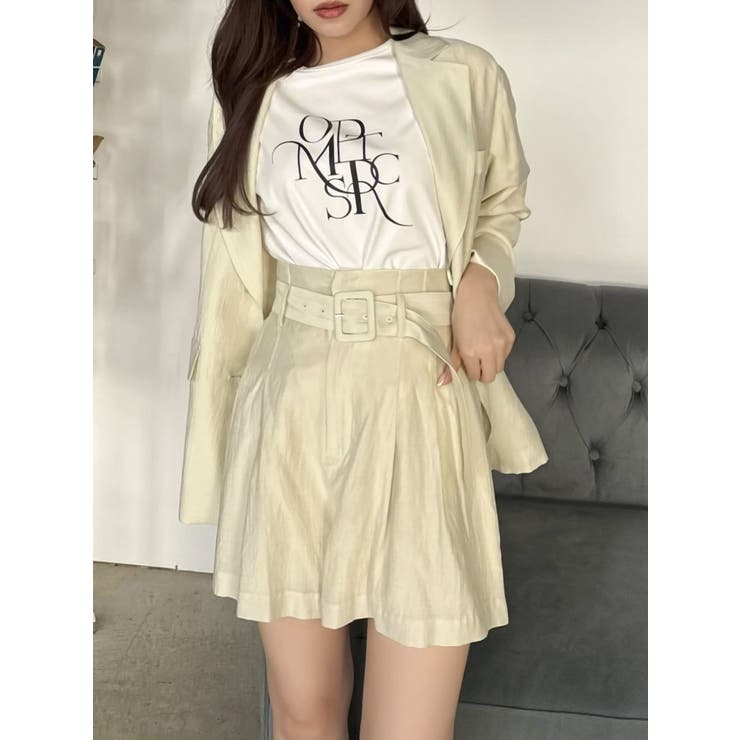 【セットアップ対応】ハイウエストタックショートパンツ | dazzlin | 詳細画像12 