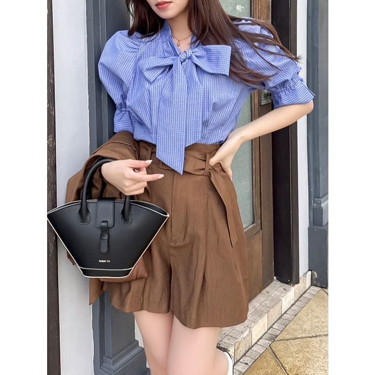 【セットアップ対応】ハイウエストタックショートパンツ | dazzlin | 詳細画像2 