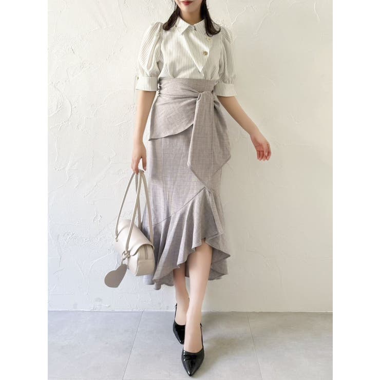 ラップマーメイドラインスカート | dazzlin | 詳細画像17 