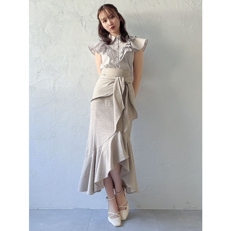 ラップマーメイドラインスカート | dazzlin | 詳細画像3 