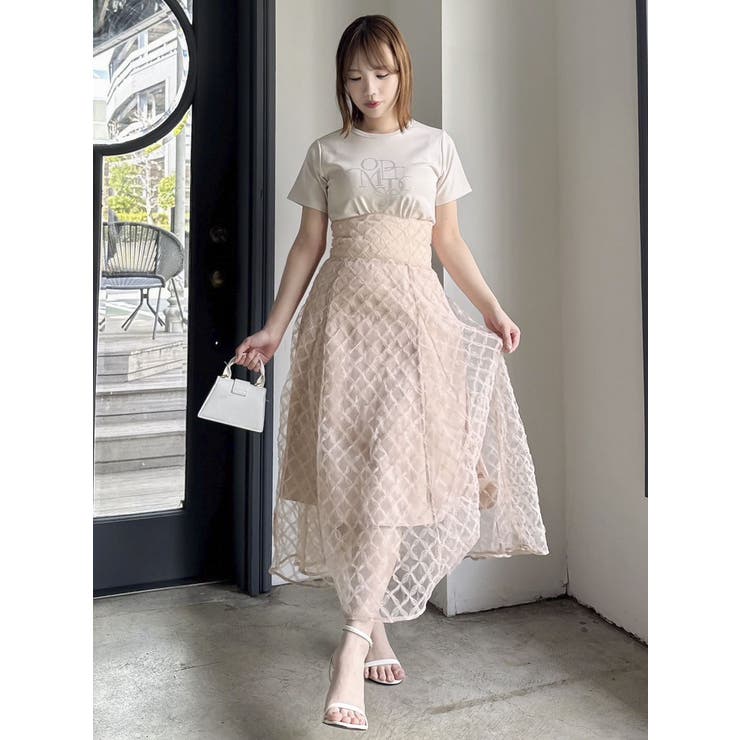 チェックチュールコルセットスカート | dazzlin | 詳細画像4 