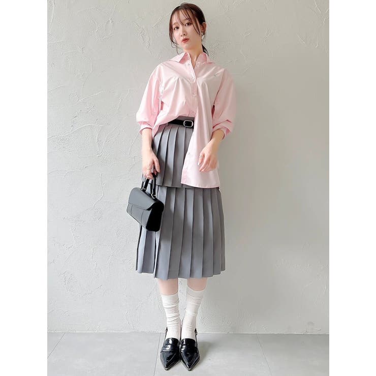 【POLO BCSコラボ/再生産】レイヤードプリーツミディスカート | dazzlin | 詳細画像18 