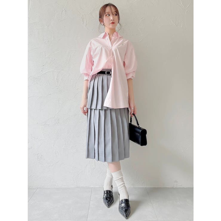 【POLO BCSコラボ/再生産】レイヤードプリーツミディスカート | dazzlin | 詳細画像19 