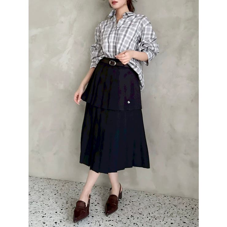 【POLO BCSコラボ/再生産】レイヤードプリーツミディスカート | dazzlin | 詳細画像26 