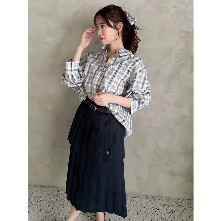 【POLO BCSコラボ/再生産】レイヤードプリーツミディスカート | dazzlin | 詳細画像27 