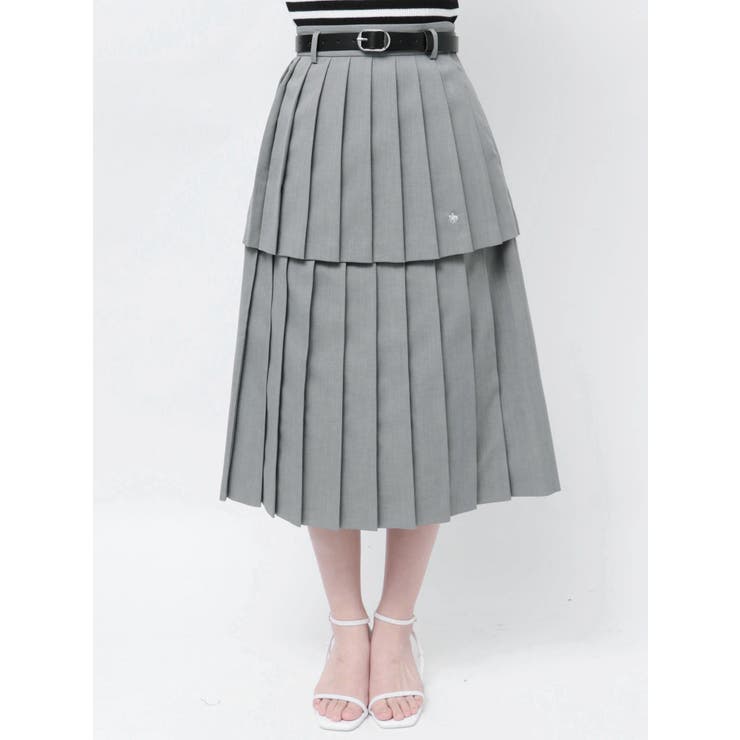 【POLO BCSコラボ/再生産】レイヤードプリーツミディスカート | dazzlin | 詳細画像28 