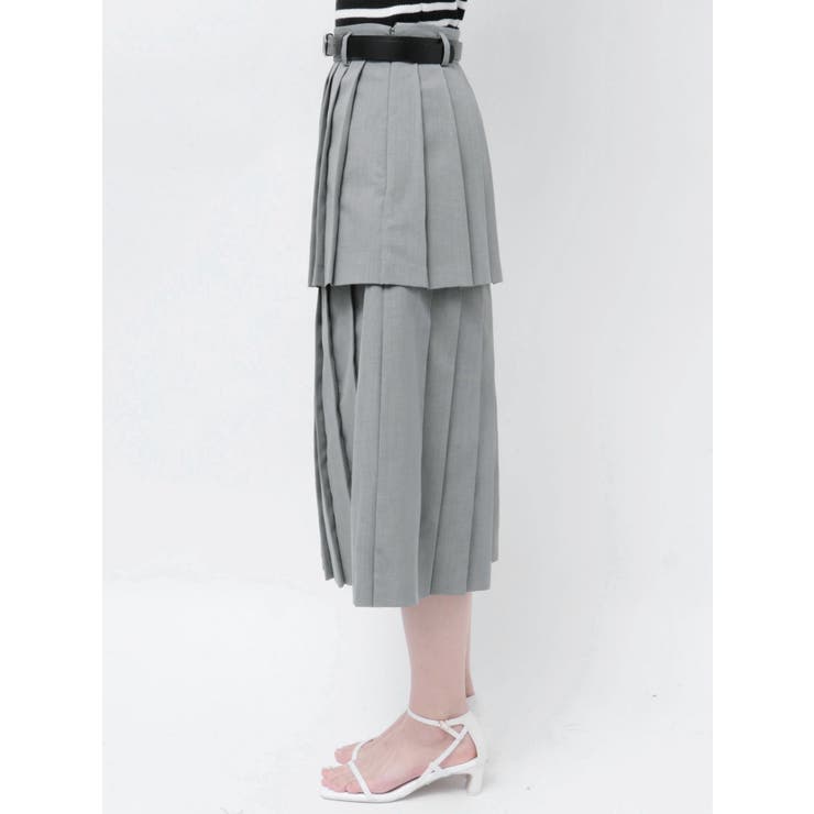 【POLO BCSコラボ/再生産】レイヤードプリーツミディスカート | dazzlin | 詳細画像29 