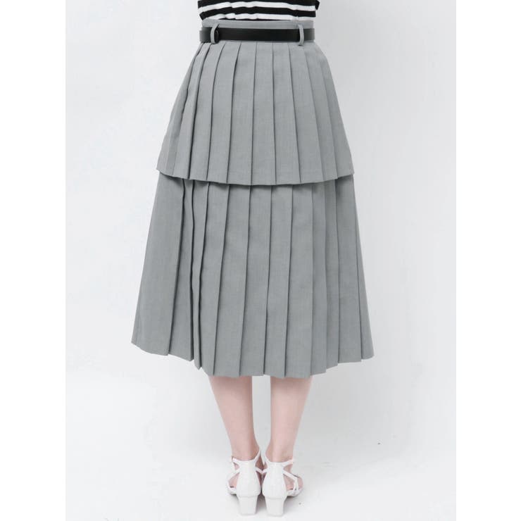 【POLO BCSコラボ/再生産】レイヤードプリーツミディスカート | dazzlin | 詳細画像30 