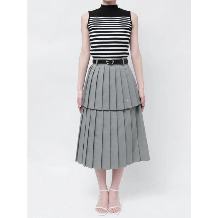 【POLO BCSコラボ/再生産】レイヤードプリーツミディスカート | dazzlin | 詳細画像34 