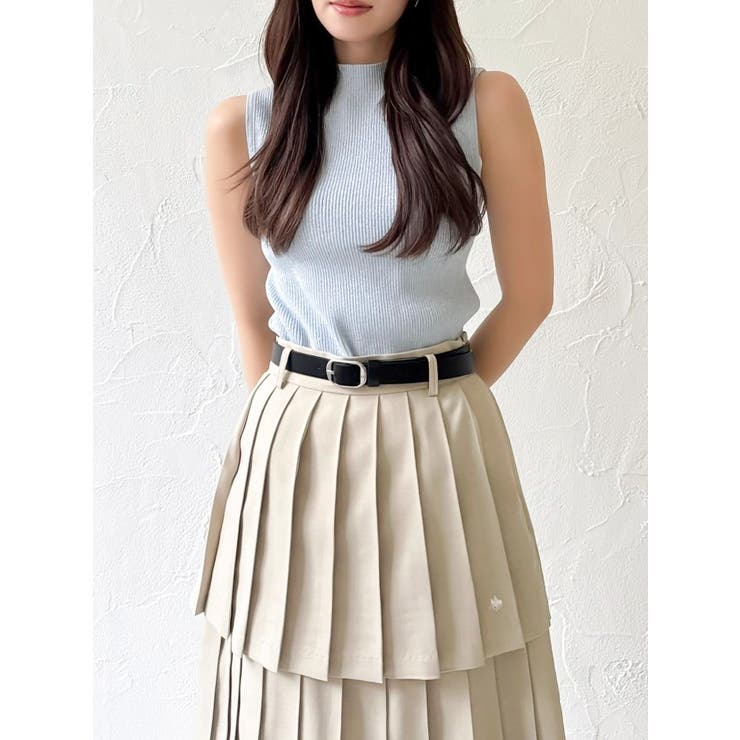 【POLO BCSコラボ/再生産】レイヤードプリーツミディスカート | dazzlin | 詳細画像8 