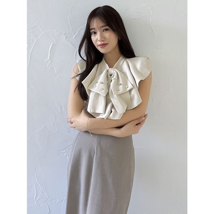 dazzlin ニット セーター ビッグラッフルタイニット レディース